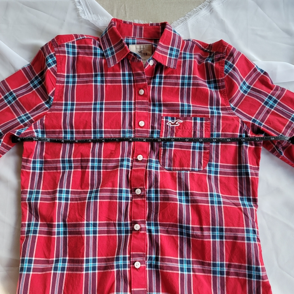Hollister Plaid Button-up Shirt - size S - Picture 8 of 10